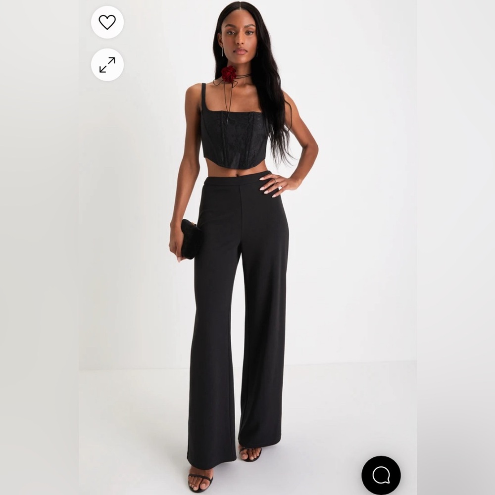 BNWT Lulu’s 2 piece set - bustier with flowy pants